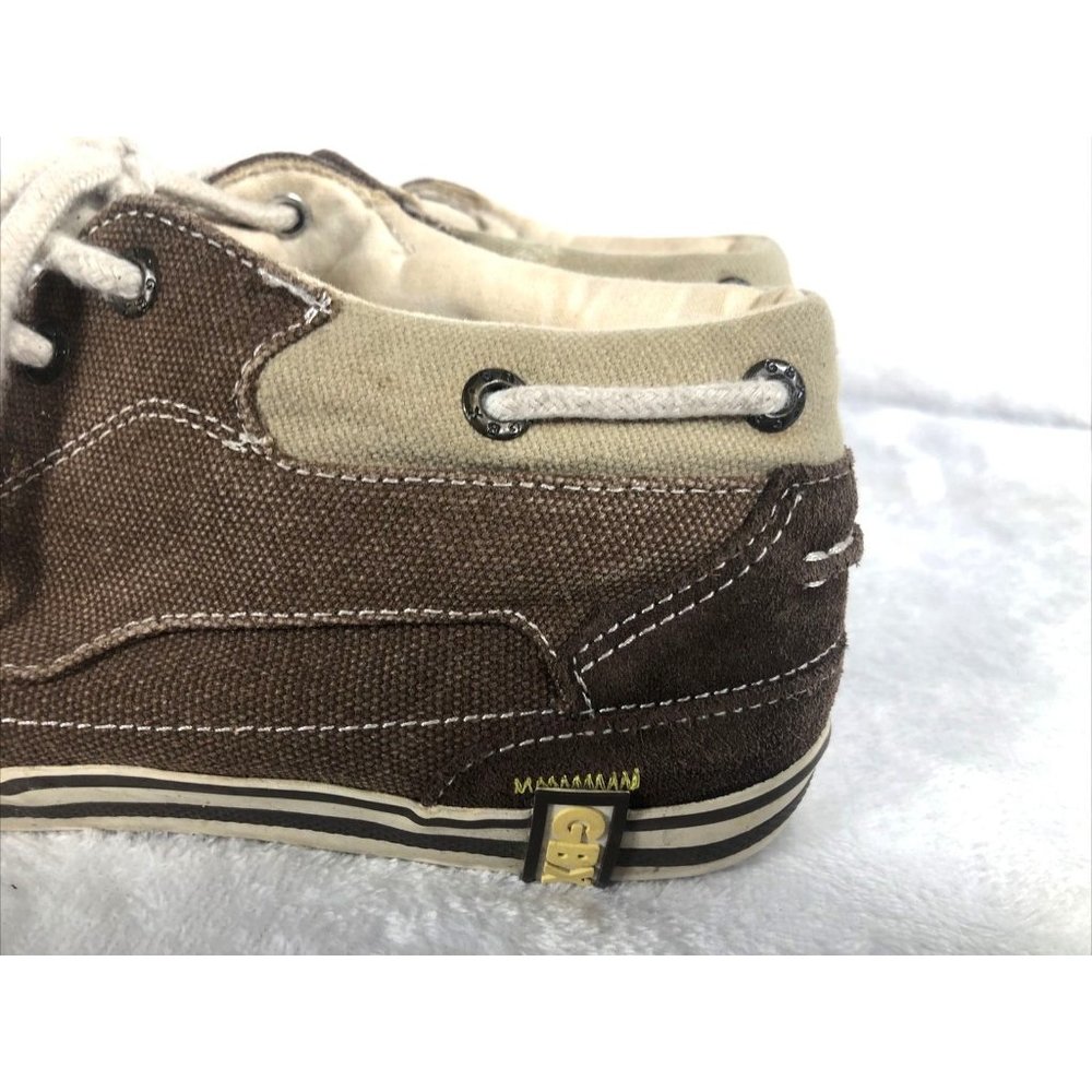 GBX Mens Boat Shoes 10M Casual Slip On Moc Toe Brown Leather Comfort Flats - Picture 8 of 8